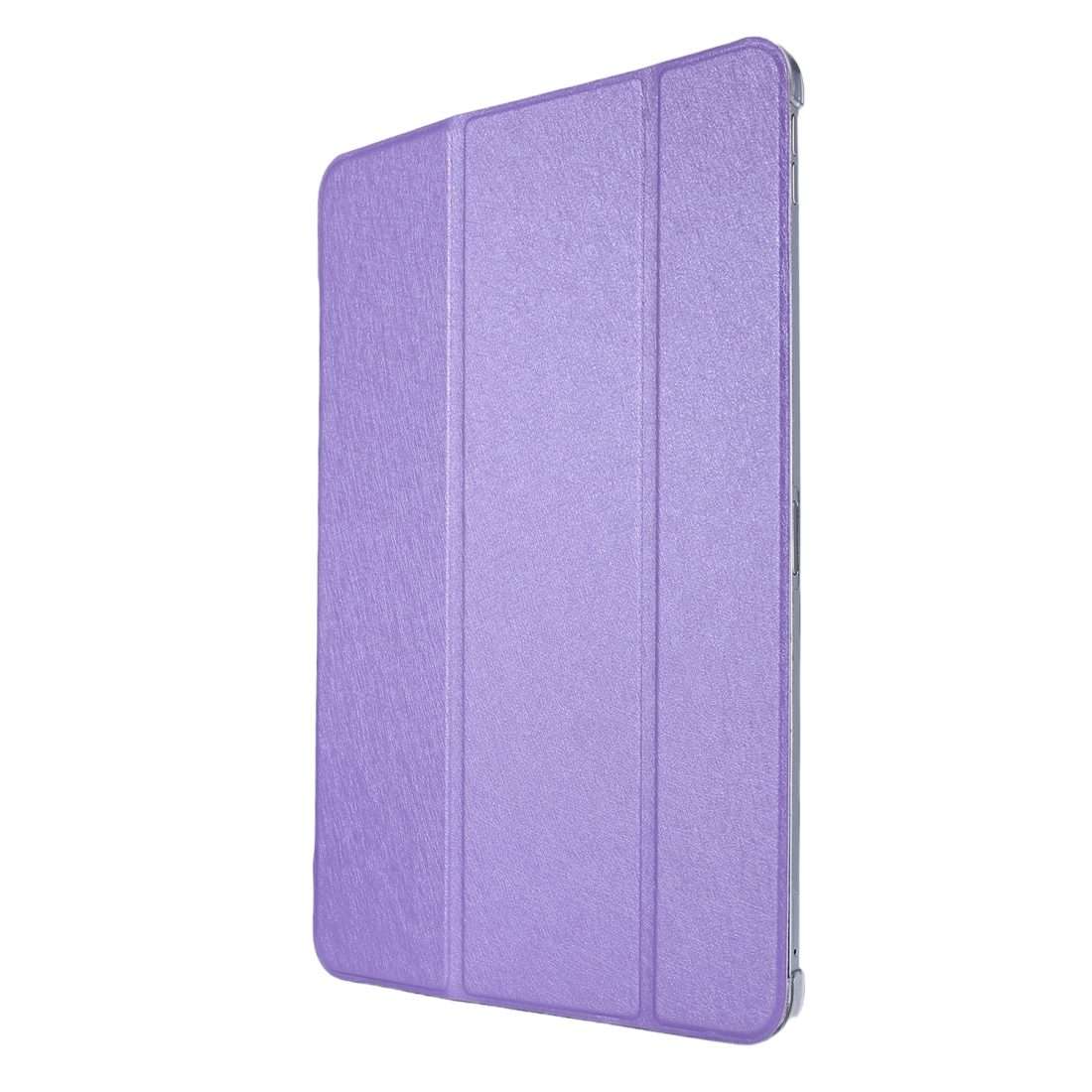 For iPad Pro 11(2020) TPU Silk Texture Three-fold Horizontal Flip Leather Tablet Case ... (Purple)