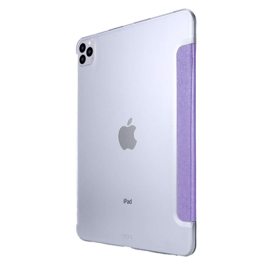 For iPad Pro 11(2020) TPU Silk Texture Three-fold Horizontal Flip Leather Tablet Case ... (Purple)
