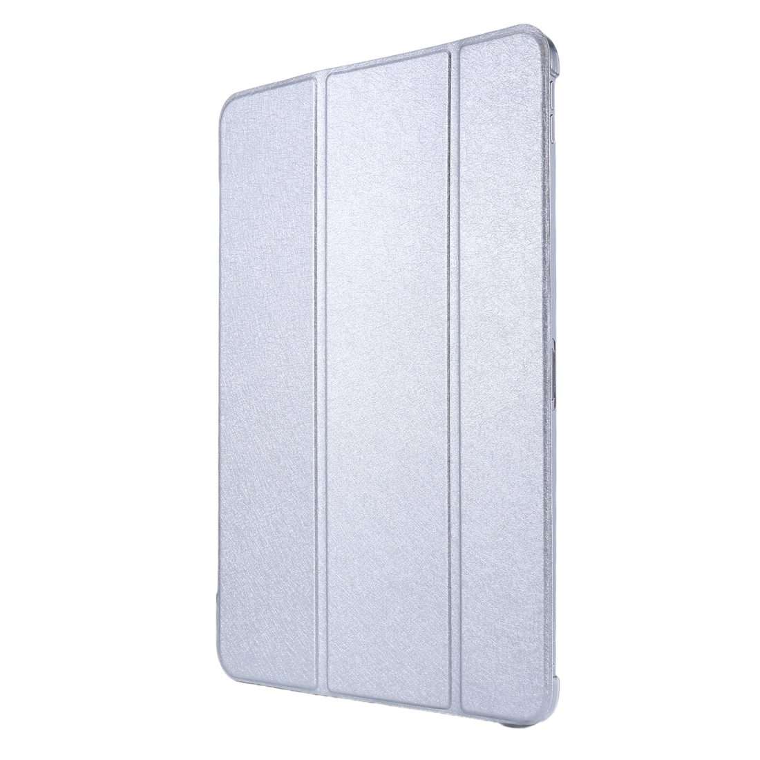 For iPad Pro 11(2020) TPU Silk Texture Three-fold Horizontal Flip Leather Tablet Case ... (Silver)