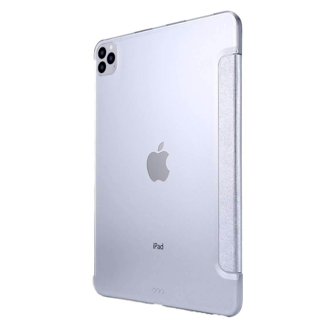 For iPad Pro 11(2020) TPU Silk Texture Three-fold Horizontal Flip Leather Tablet Case ... (Silver)