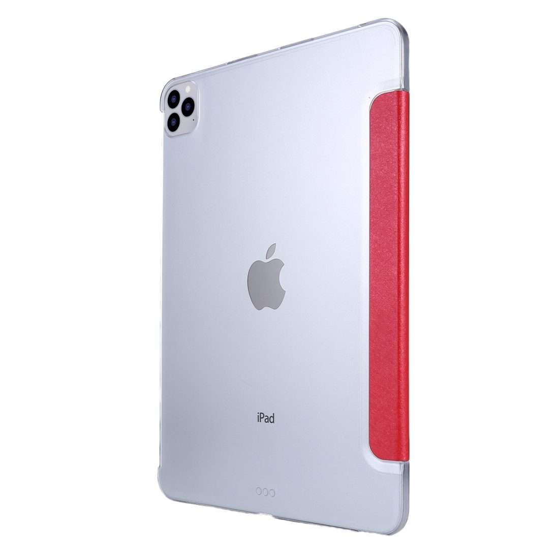 For iPad Pro 11(2020) TPU Silk Texture Three-fold Horizontal Flip Leather Tablet Case wi ... (Red)