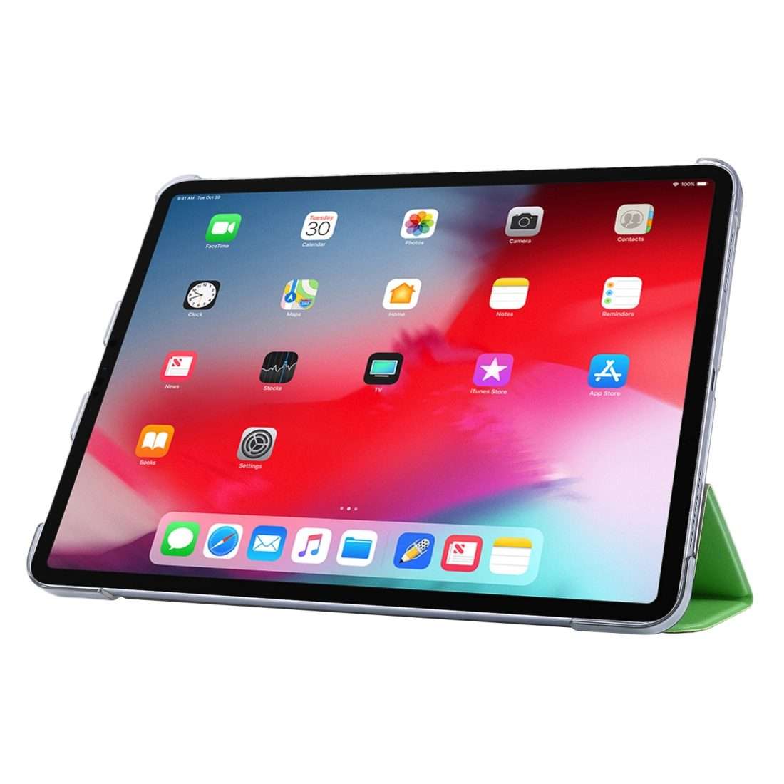 For iPad Pro 11(2020) TPU Silk Texture Three-fold Horizontal Flip Leather Tablet Case ... (Green)
