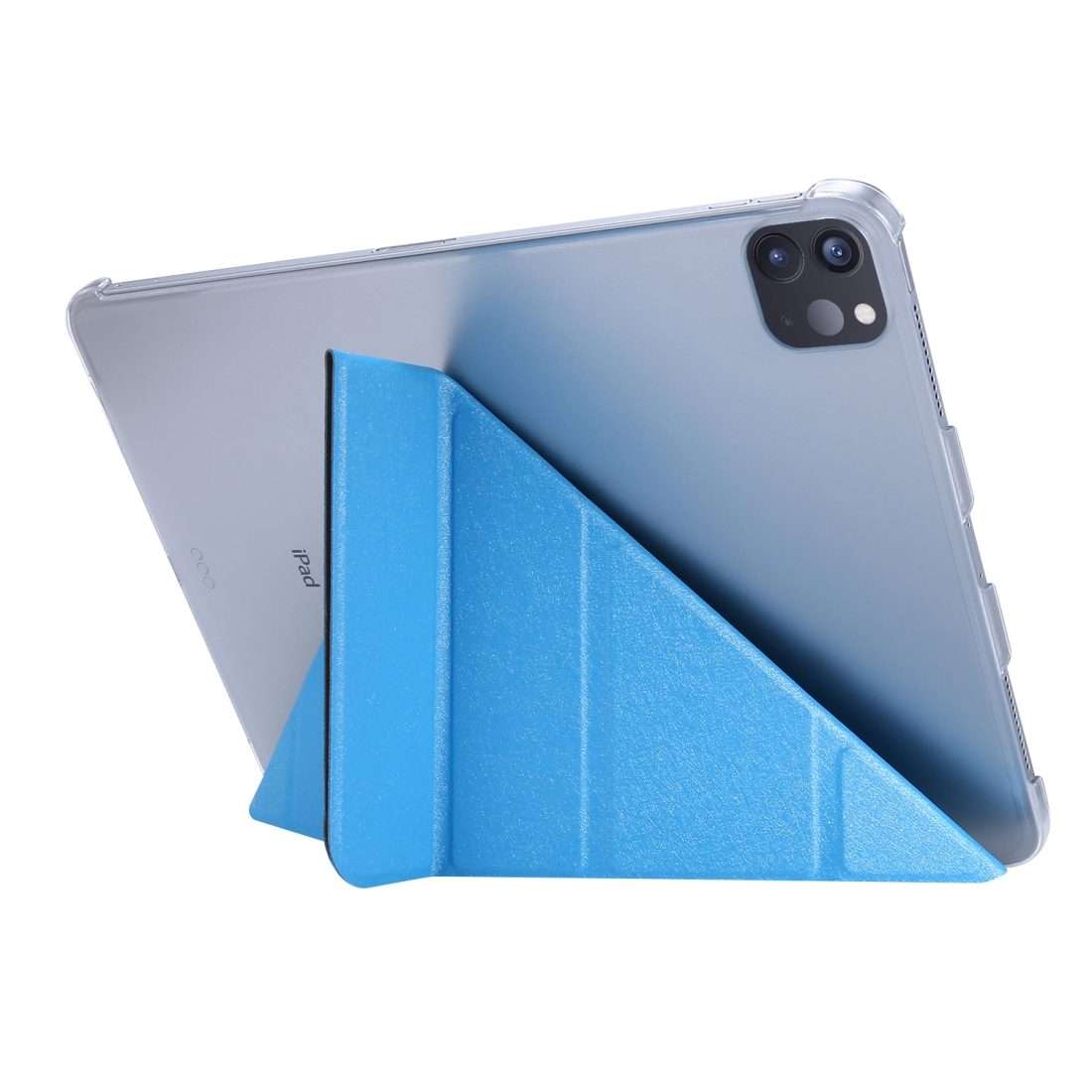 For iPad Air 13 2024 / 2025 / Pro 12.9 2020 Silk Texture Horizontal Deformation F ... (Light Blue)