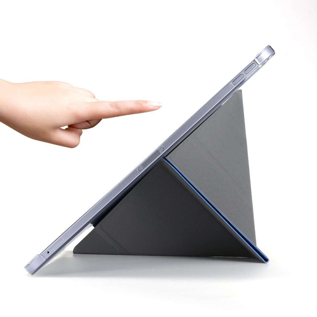 For iPad Air 13 2024 / 2025 / Pro 12.9 2020 Silk Texture Horizontal Deformation Fli ... (Rose Red)