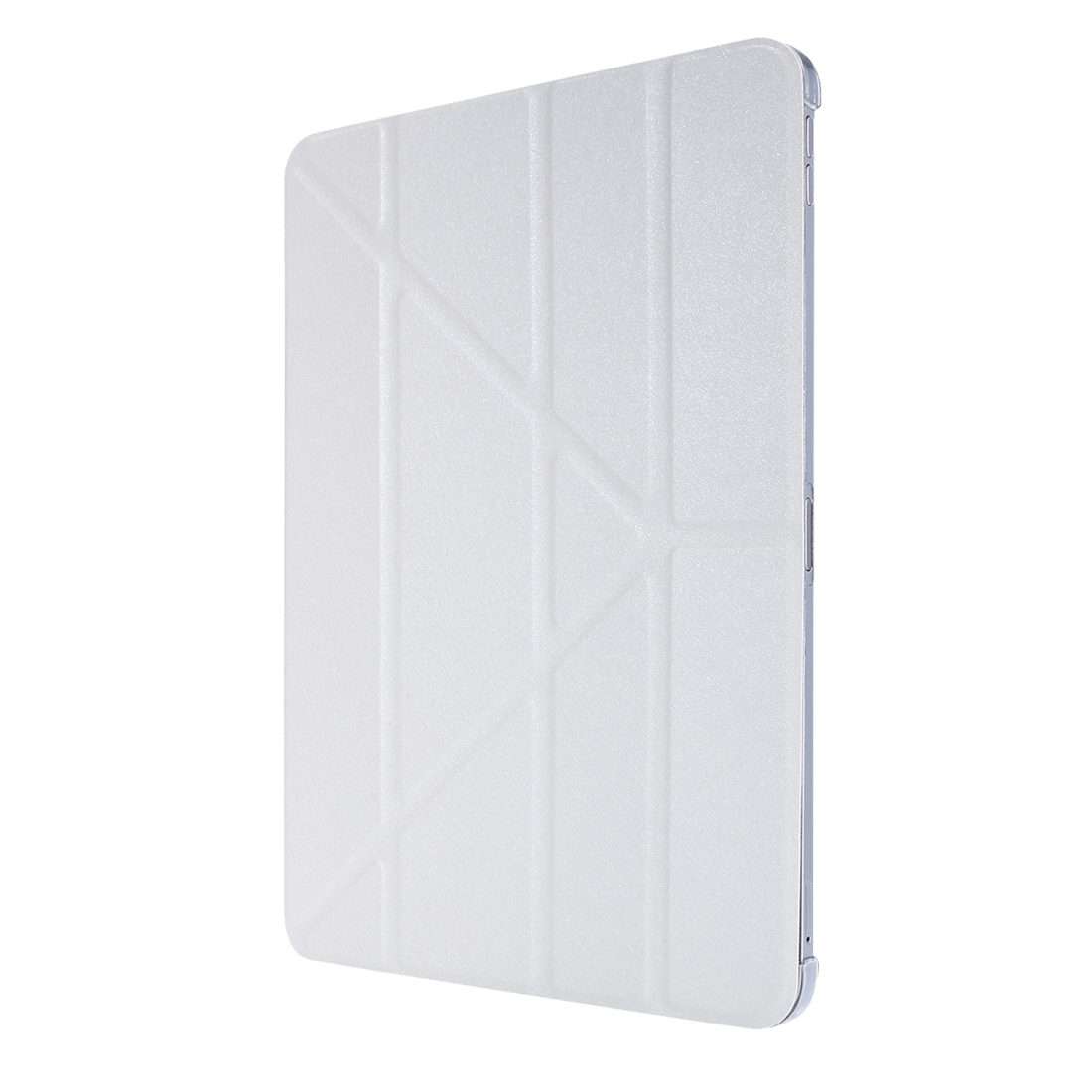 For iPad Air 13 2024 / 2025 / Pro 12.9 2020 Silk Texture Horizontal Deformation Flip L ... (White)