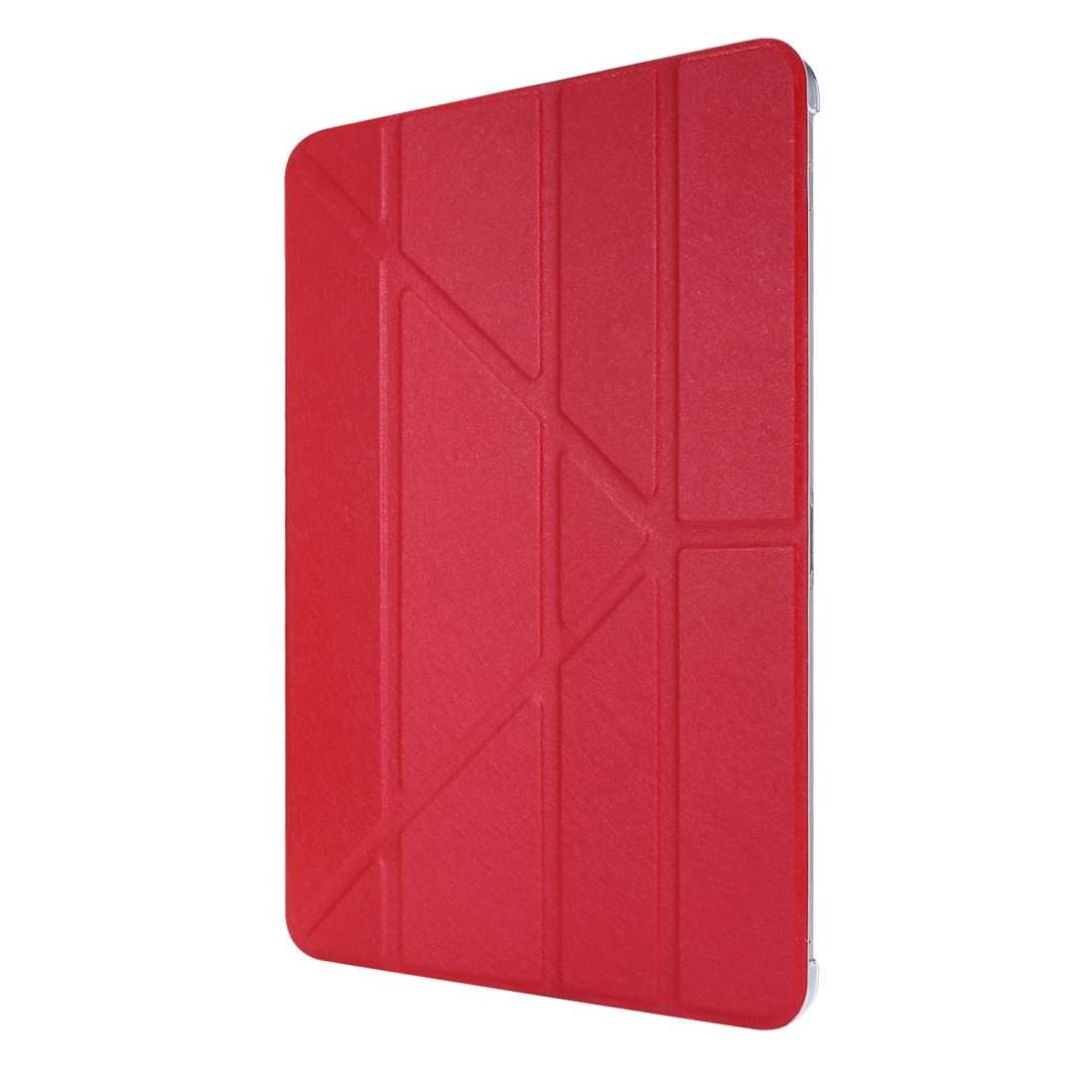 For iPad Air 13 2024 / 2025 / Pro 12.9 2020 Silk Texture Horizontal Deformation Flip Lea ... (Red)