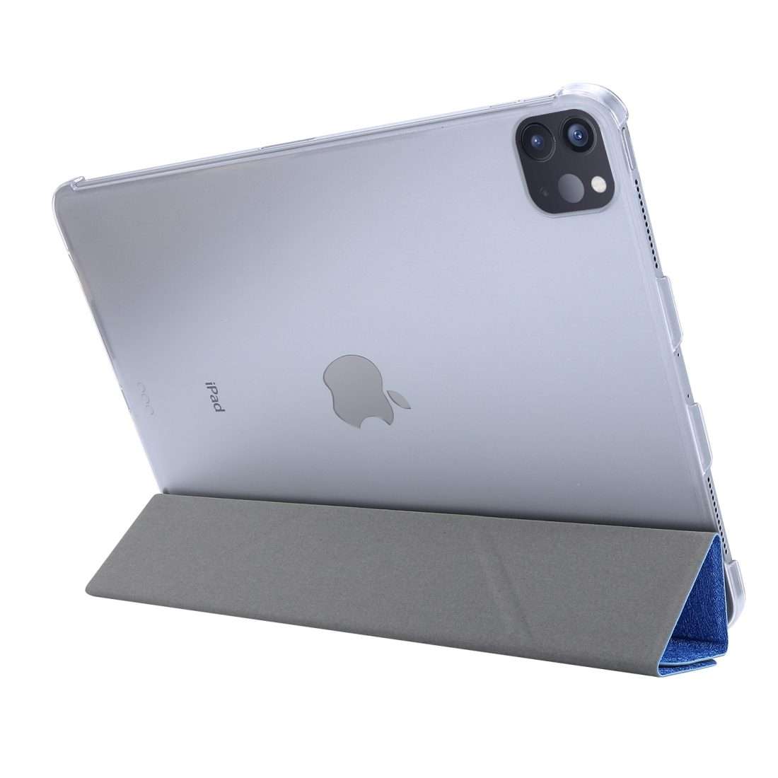 For iPad Air 13 2024 / 2025 / Pro 12.9 2020 Silk Texture Horizontal Deformation Flip ... (Silver)