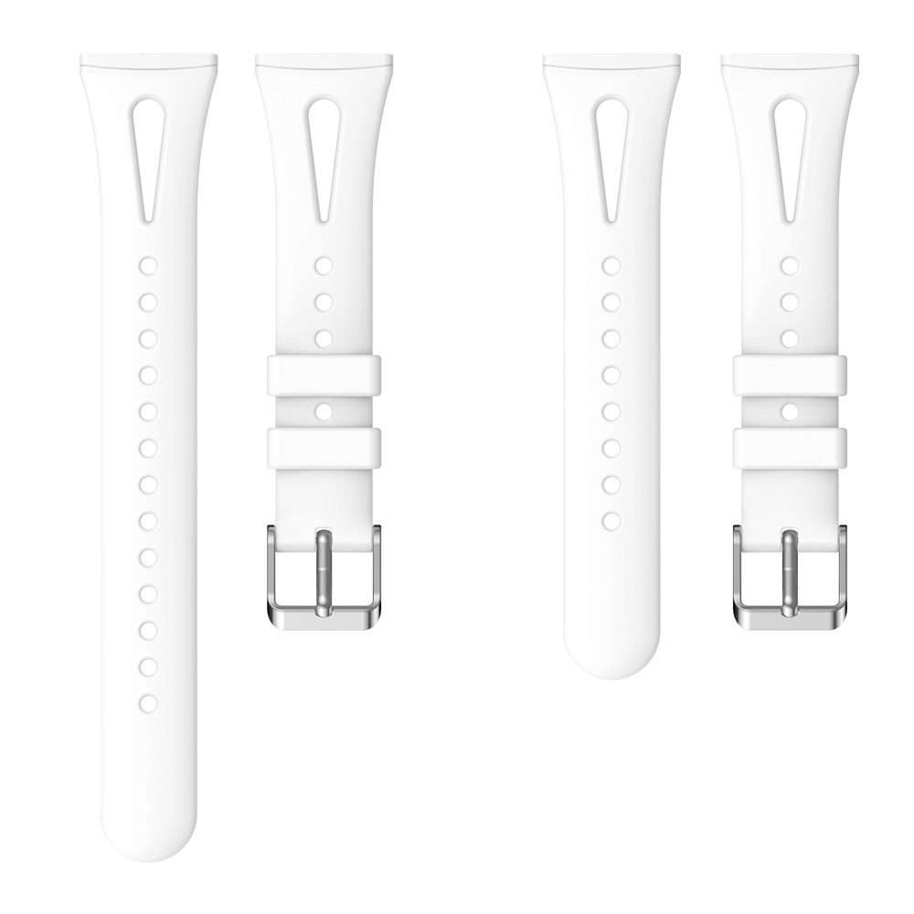 For Fitbit Versa 3 / 4 Water-drop Slim Silicone Watch Band, Size:S(White)