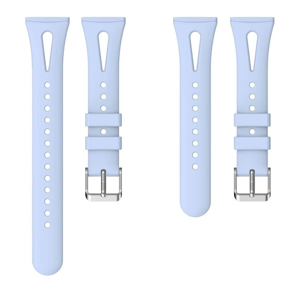 For Fitbit Versa 3 / 4 Water-drop Slim Silicone Watch Band, Size:S(Light Purple)