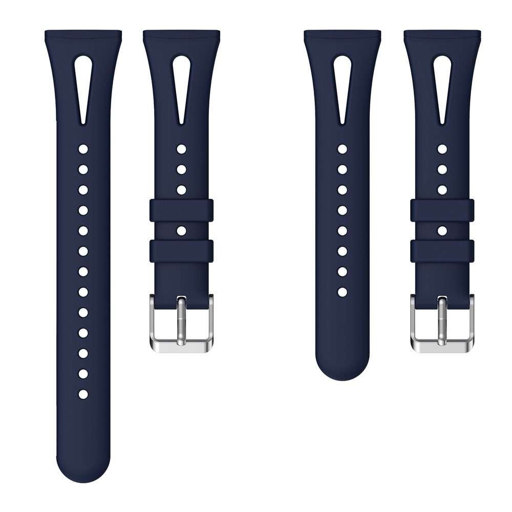 For Fitbit Versa 3 / 4 Water-drop Slim Silicone Watch Band, Size:S(Midnight)
