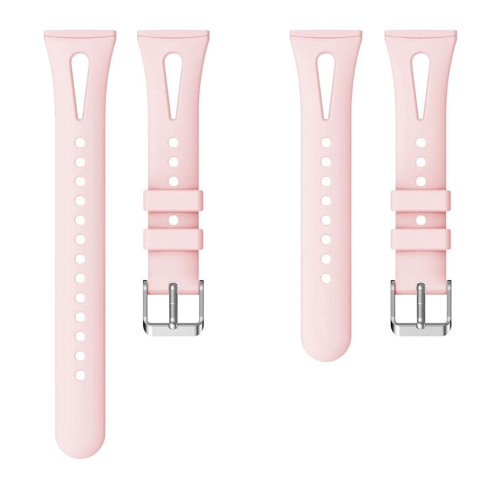 For Fitbit Versa 3 / 4 Water-drop Slim Silicone Watch Band, Size:L(Pink)