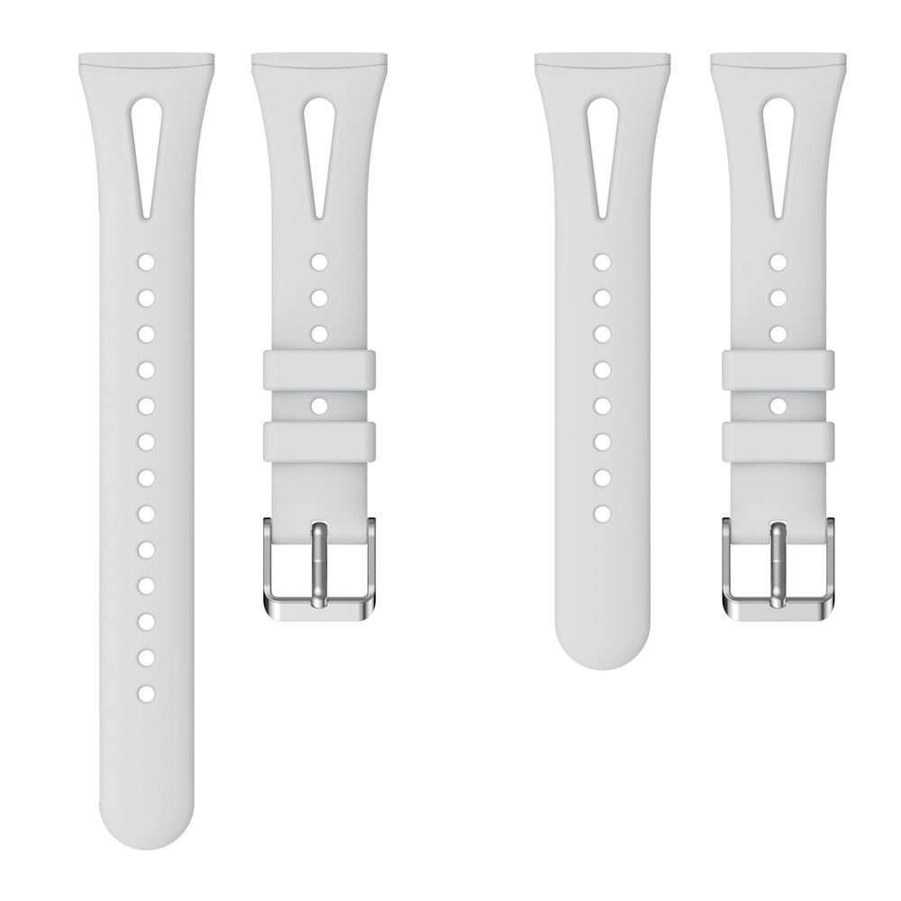 For Fitbit Versa 3 / 4 Water-drop Slim Silicone Watch Band, Size:L(Grey)