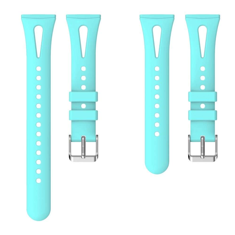 For Fitbit Versa 3 / 4 Water-drop Slim Silicone Watch Band, Size:L(Light Blue)