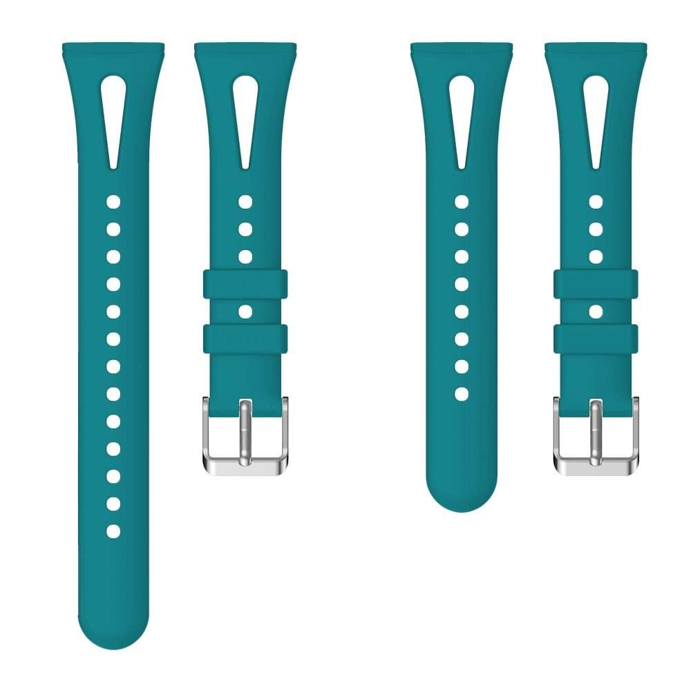 For Fitbit Versa 3 / 4 Water-drop Slim Silicone Watch Band, Size:L(Rock Cyan)