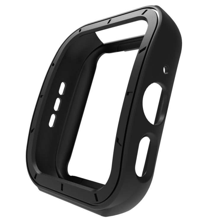 For OPPO Watch 3 Pro TPU Half-cover Hollowed Watch Case with scale(Black)