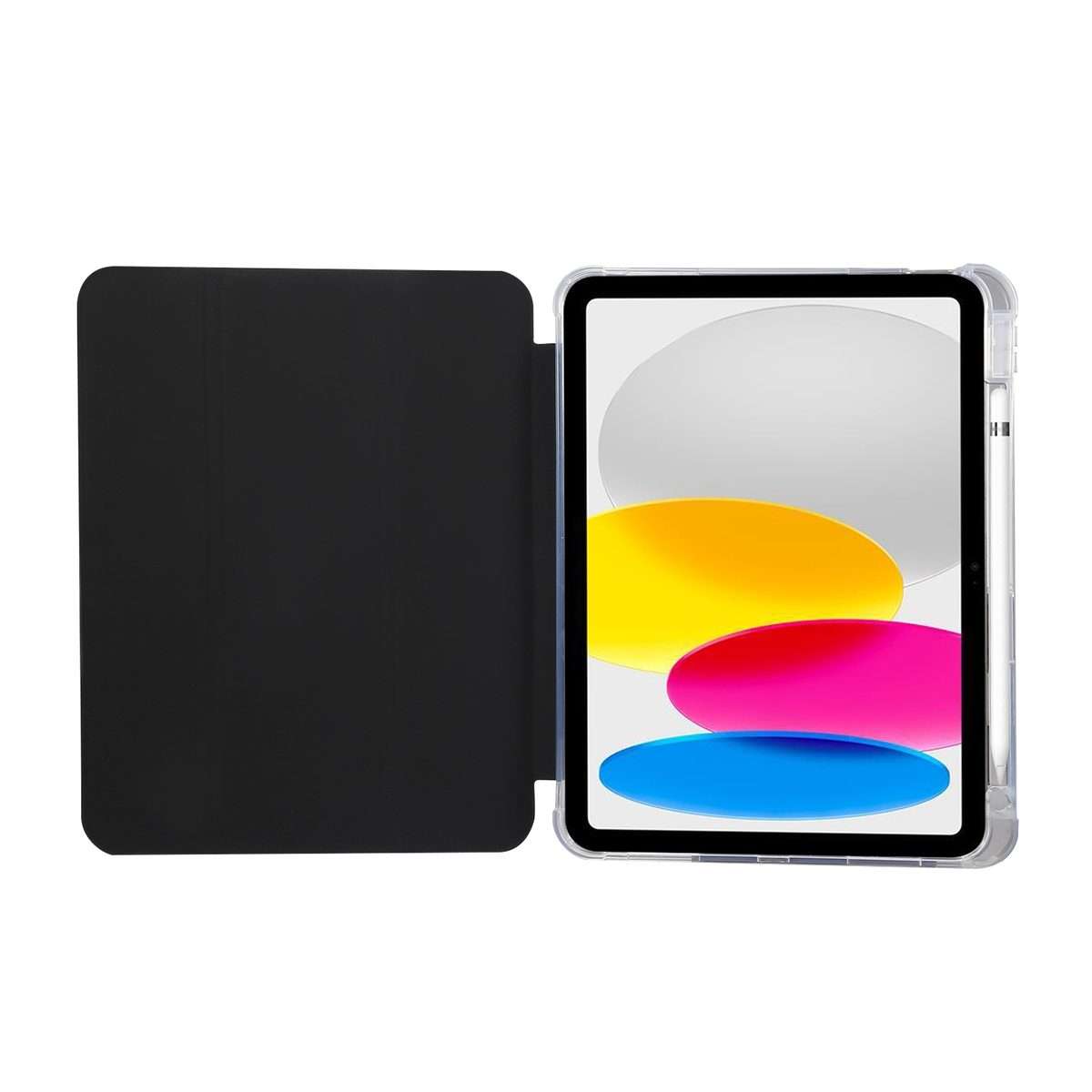 For iPad 2025 / 2022 3-folding Electric Pressed Skin Texture Leather Tablet Case(Black)