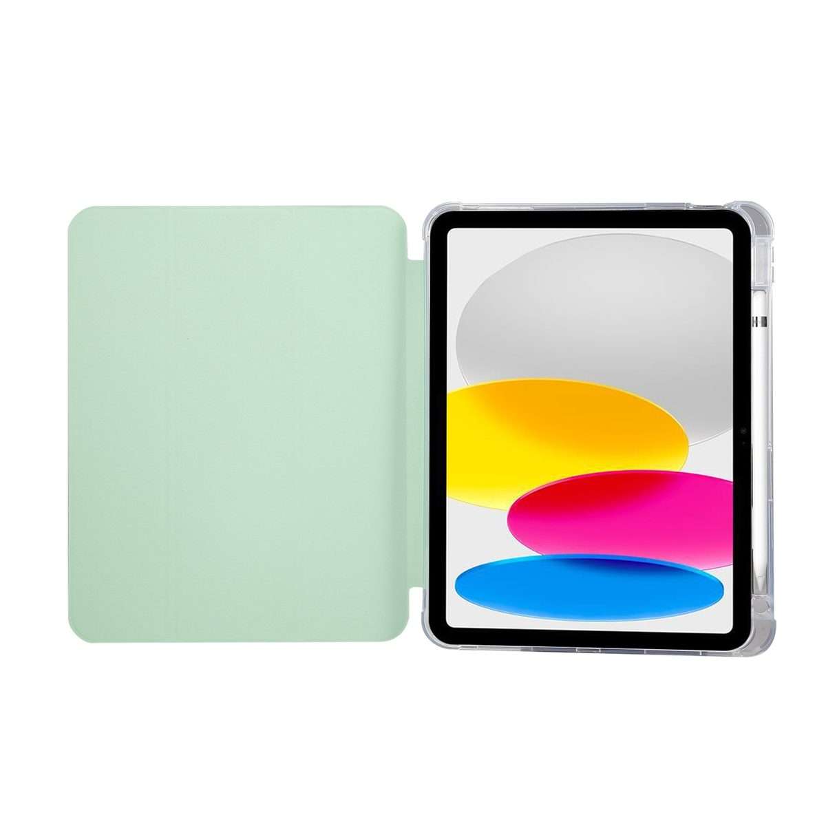 For iPad 2025 / 2022 3-folding Electric Pressed Skin Texture Leather Tablet Case(Green)