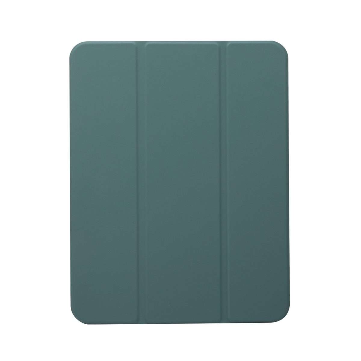 For iPad 2025 / 2022 3-folding Electric Pressed Skin Texture Leather Tablet Case(Deep Green)