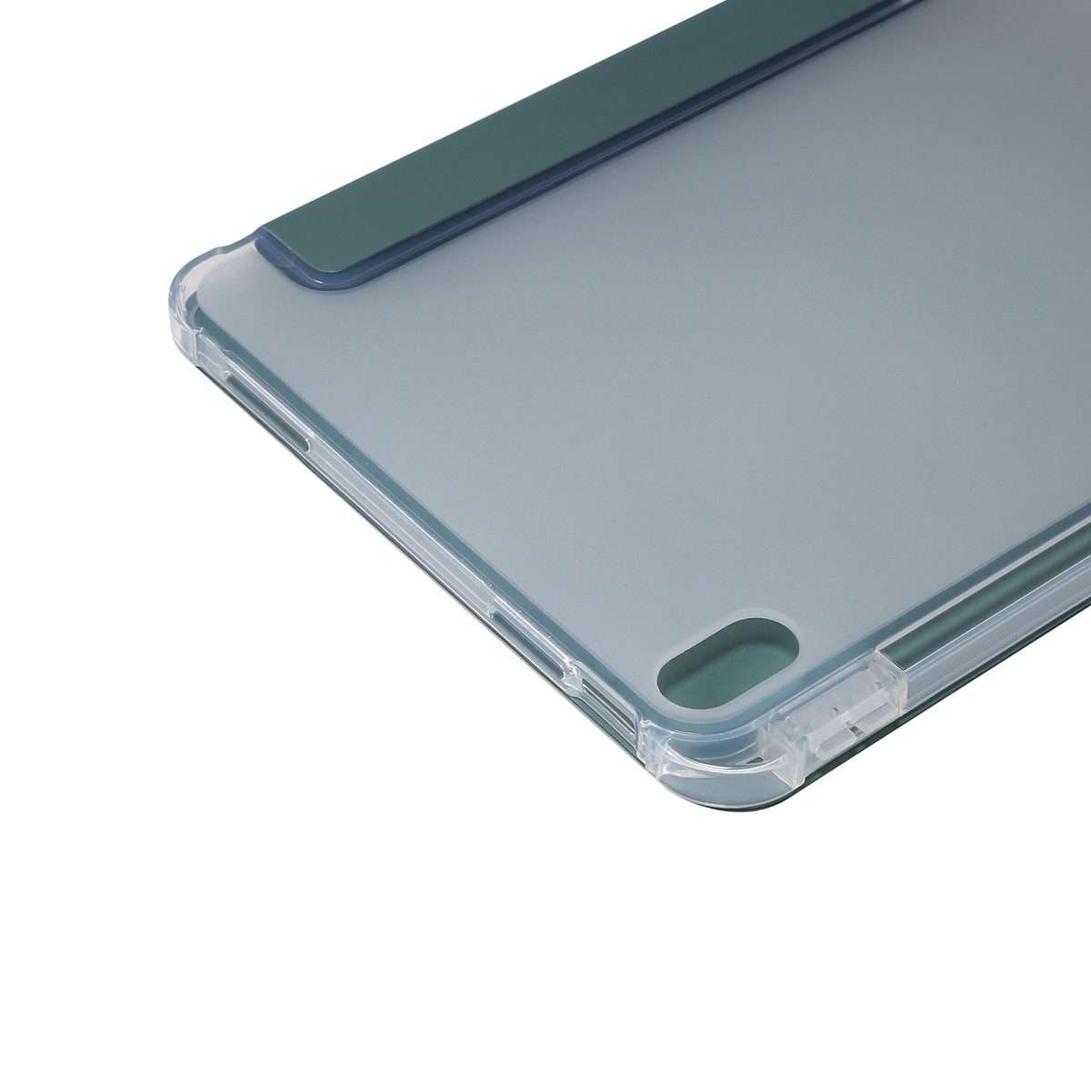 For iPad 2025 / 2022 3-folding Electric Pressed Skin Texture Leather Tablet Case(Deep Green)