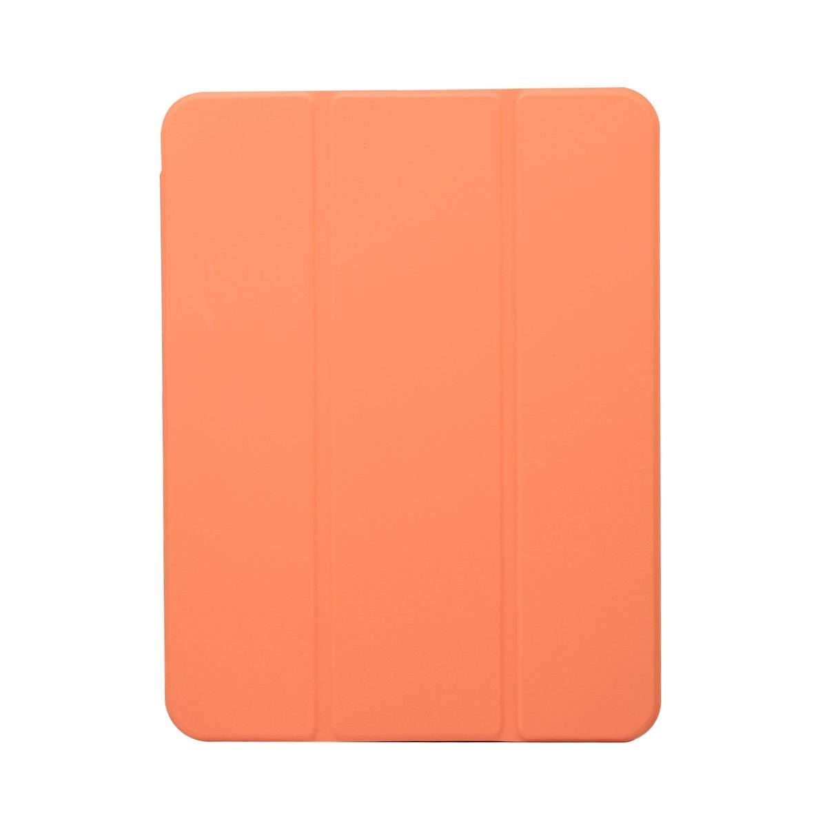 For iPad 2025 / 2022 3-folding Electric Pressed Skin Texture Leather Tablet Case(Orange)