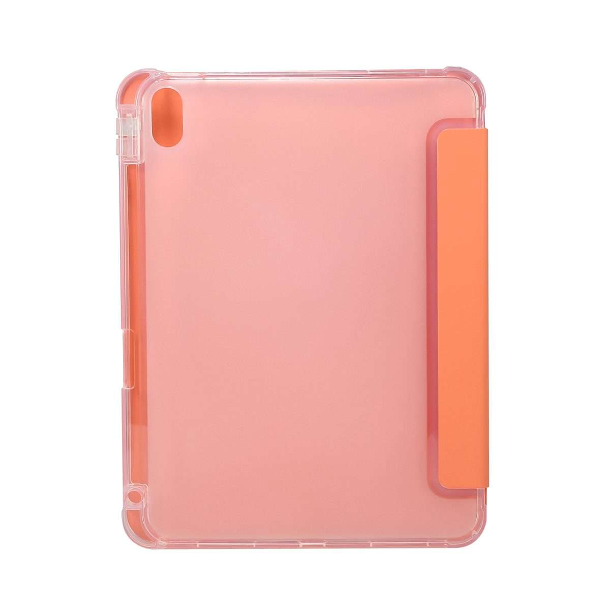 For iPad 2025 / 2022 3-folding Electric Pressed Skin Texture Leather Tablet Case(Orange)