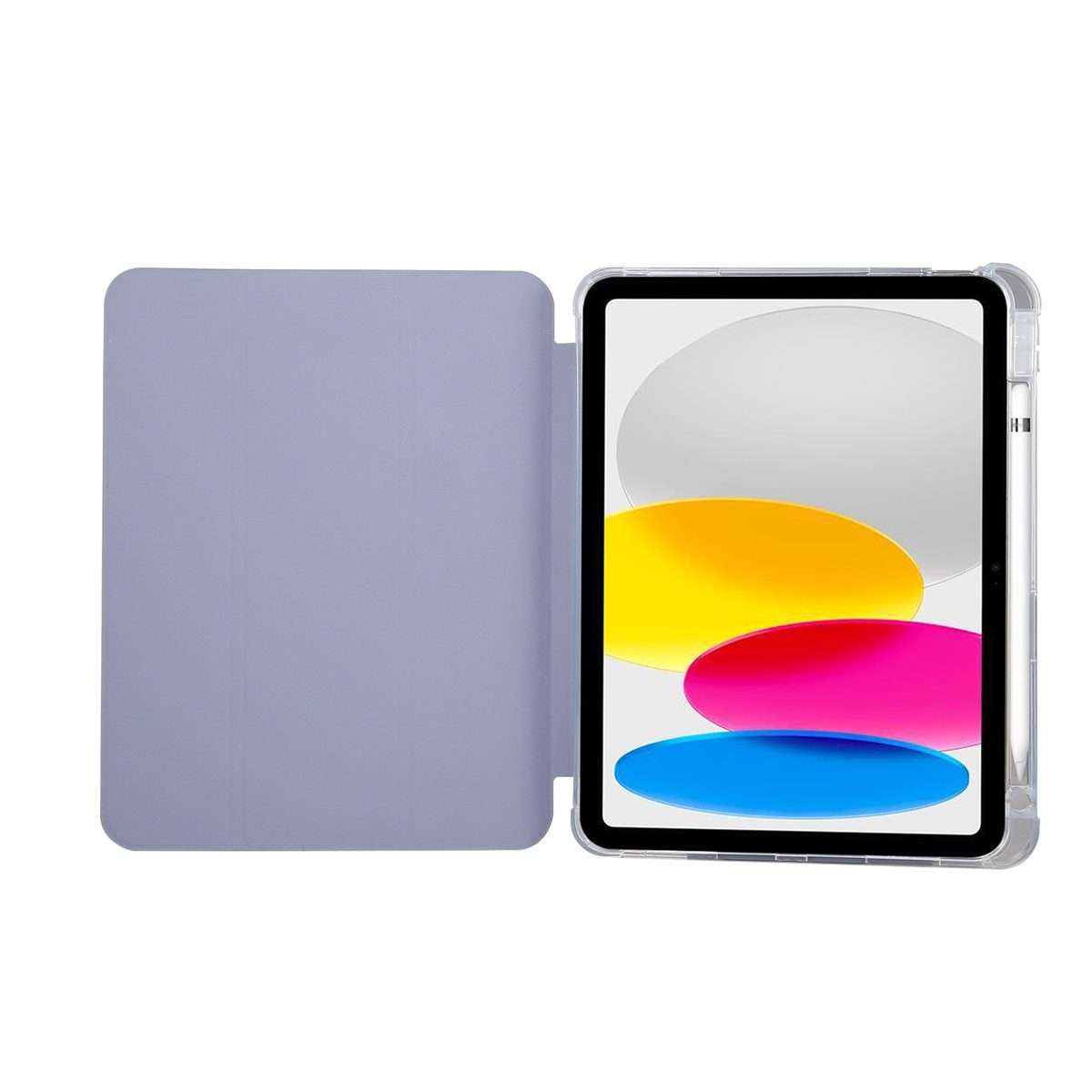 For iPad 2025 / 2022 3-folding Electric Pressed Skin Texture Leather Tablet Case(Baby Blue)