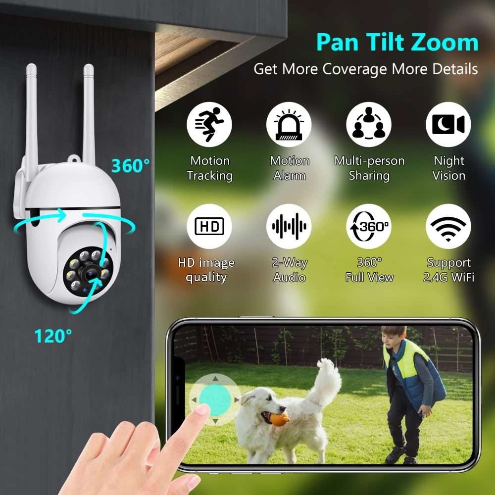 A7 1080P HD Wireless WiFi Smart Surveillance Camera Support Night Vision / Two Way Audio with 16G