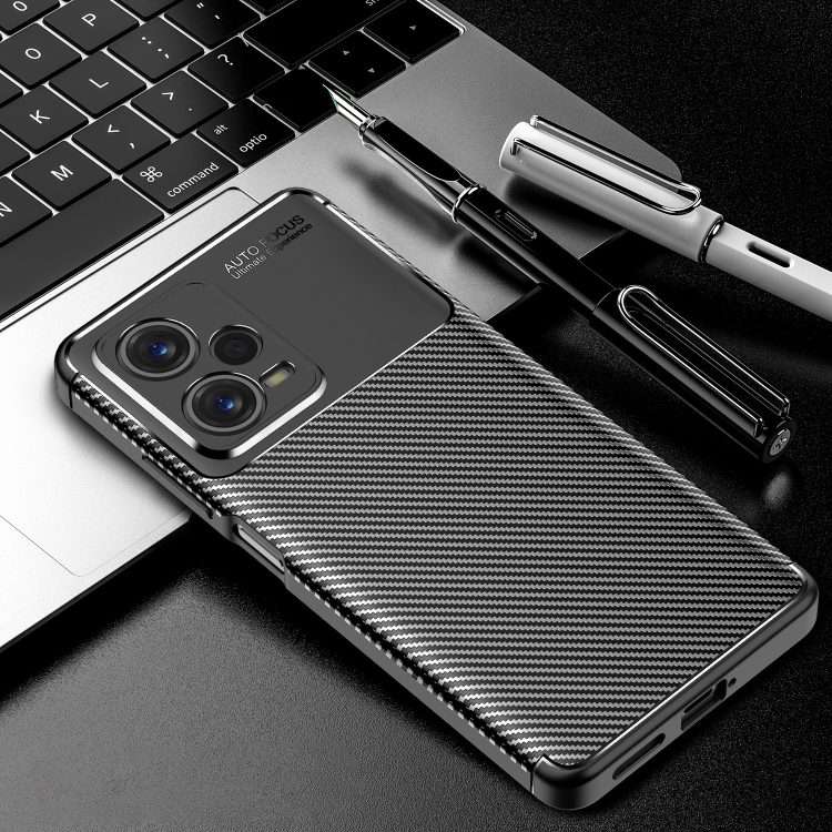 For Xiaomi Redmi Note 12 Pro 5G China / Global / Poco X5 Pro Carbon Fiber Texture Shoc ... (Black)