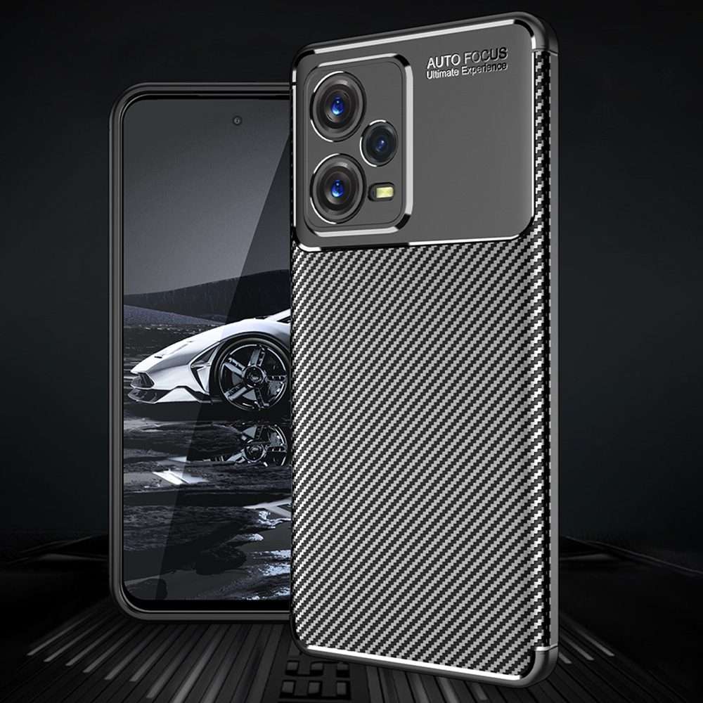 For Xiaomi Redmi Note 12 Pro 5G China / Global / Poco X5 Pro Carbon Fiber Texture Shoc ... (Black)