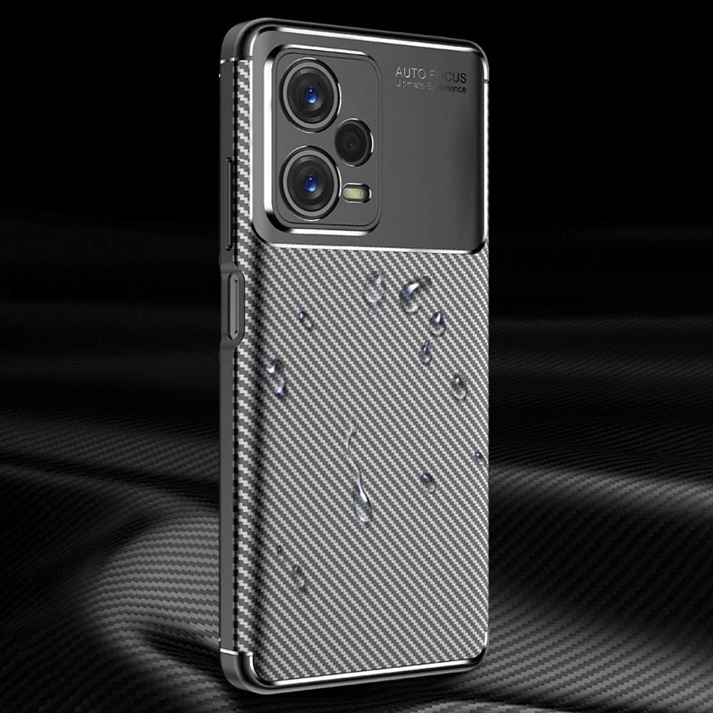 For Xiaomi Redmi Note 12 Pro 5G China / Global / Poco X5 Pro Carbon Fiber Texture Shoc ... (Black)