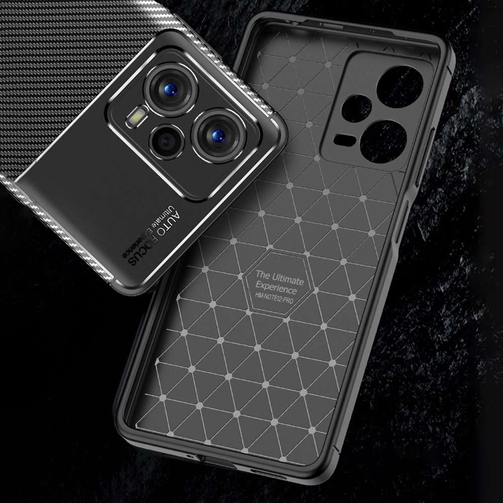 For Xiaomi Redmi Note 12 Pro 5G China / Global / Poco X5 Pro Carbon Fiber Texture Shoc ... (Black)