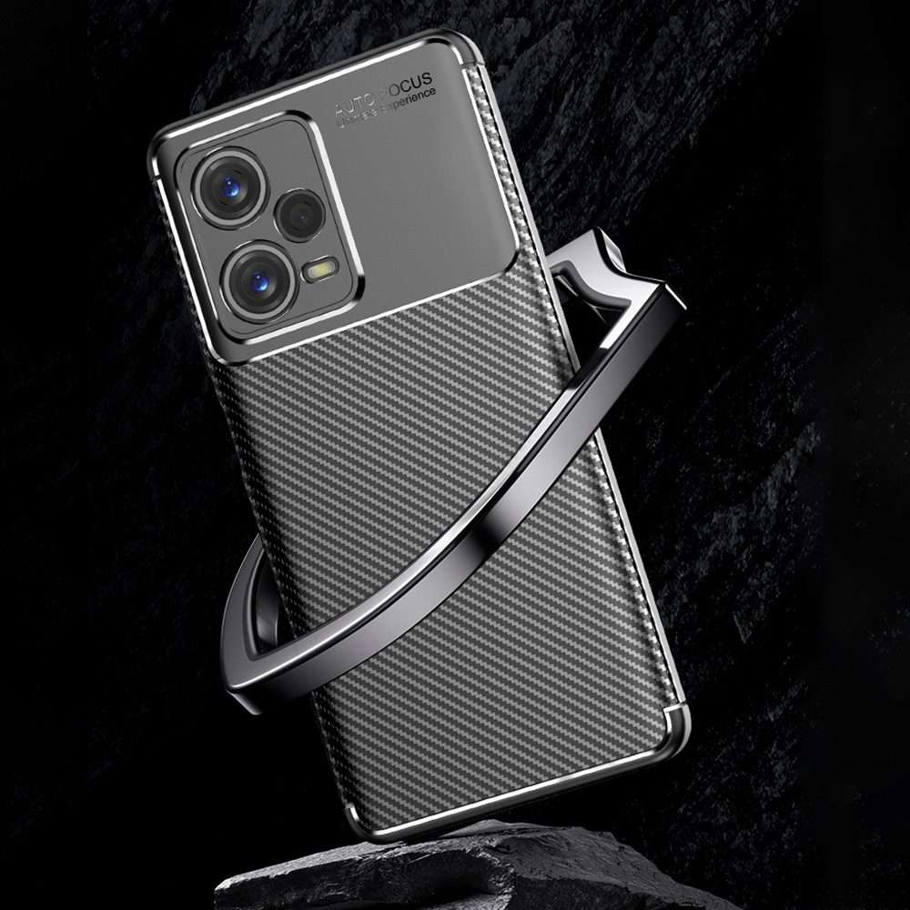 For Xiaomi Redmi Note 12 Pro 5G China / Global / Poco X5 Pro Carbon Fiber Texture Shoc ... (Black)