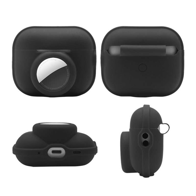 For AirPods Pro 2 / AirTag 2 in 1 Shockproof Full Coverage Silicone Protective Case(Apricot)