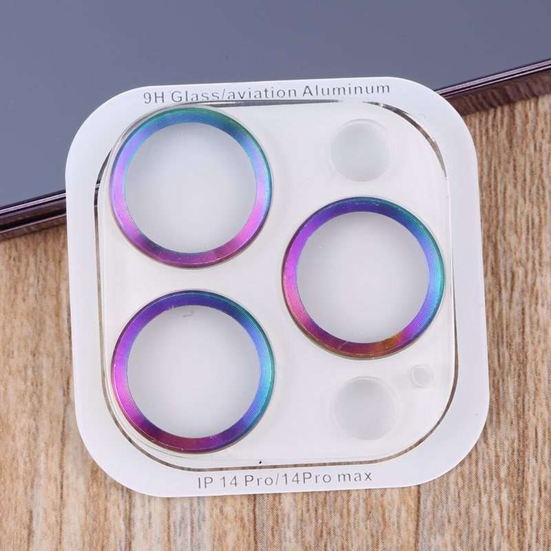 For iPhone 14 Pro Max / 14 Pro Tempered Glass CD Texture Back Camera Film(Colorful)