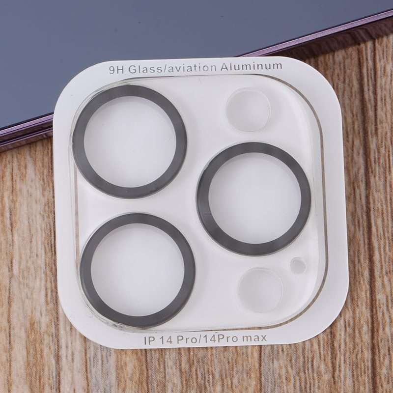 For iPhone 14 Pro Max / 14 Pro Tempered Glass CD Texture Back Camera Film(Grey)