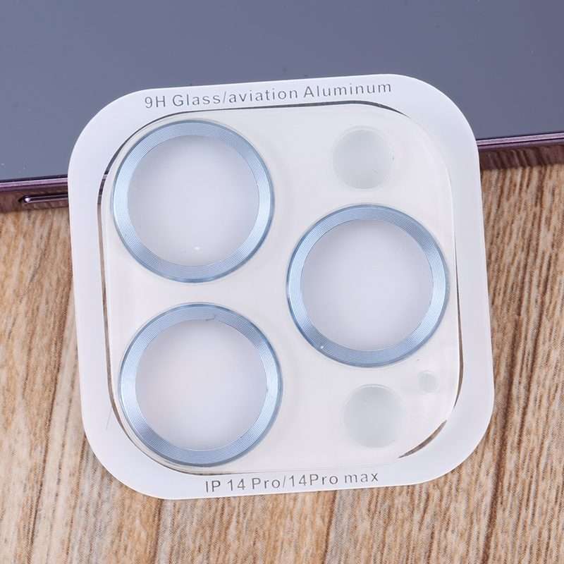 For iPhone 14 Pro Max / 14 Pro Tempered Glass CD Texture Back Camera Film(Blue)