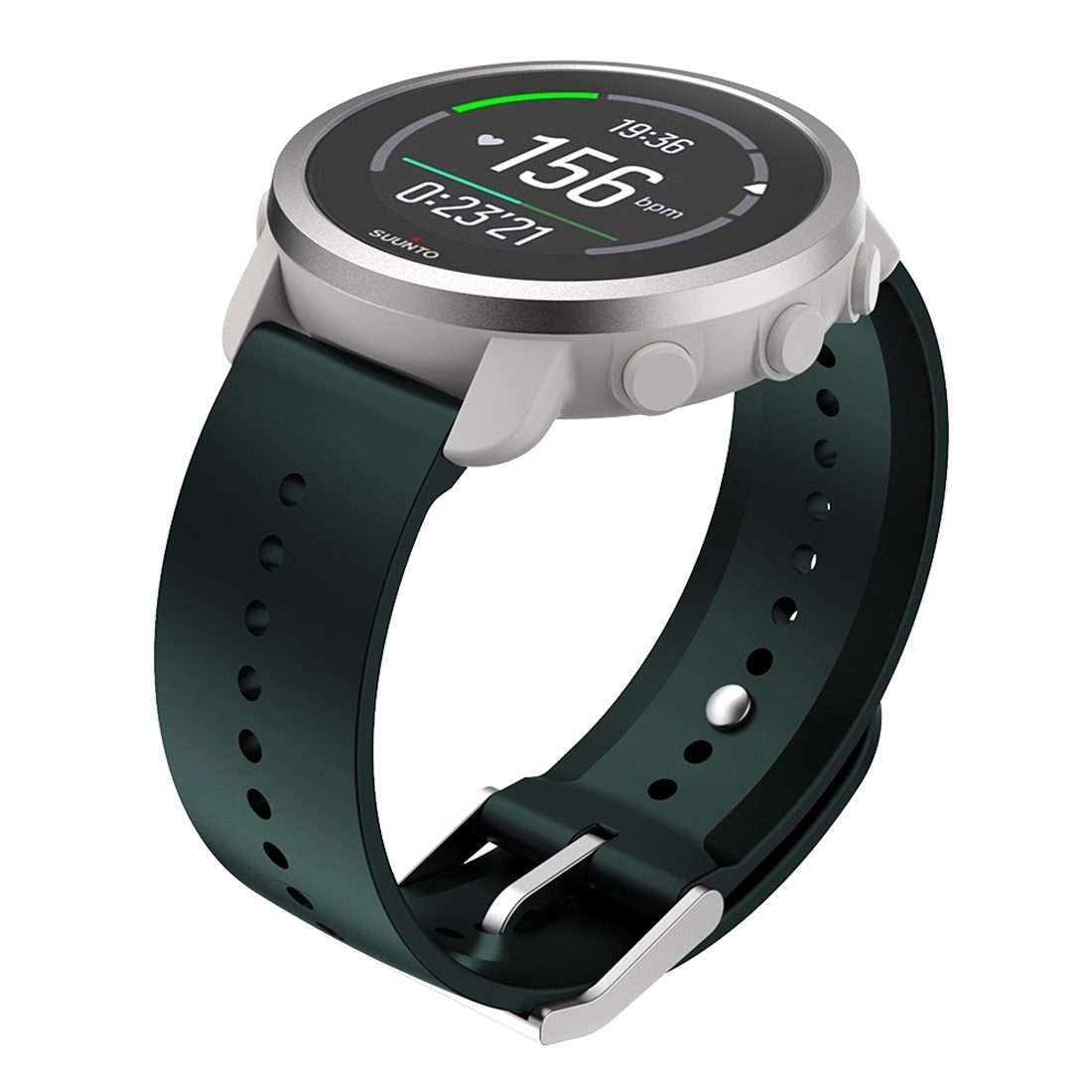 For Suunto 5 Peak Silicone Watch Band(Forest Green)