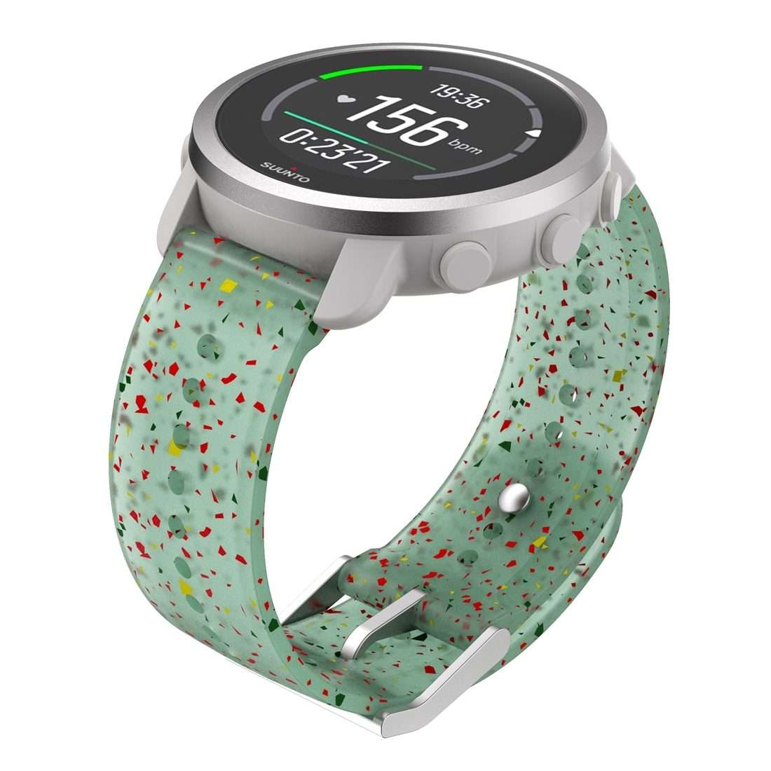 For Suunto 5 Peak Silicone Watch Band(Red Yellow Green)