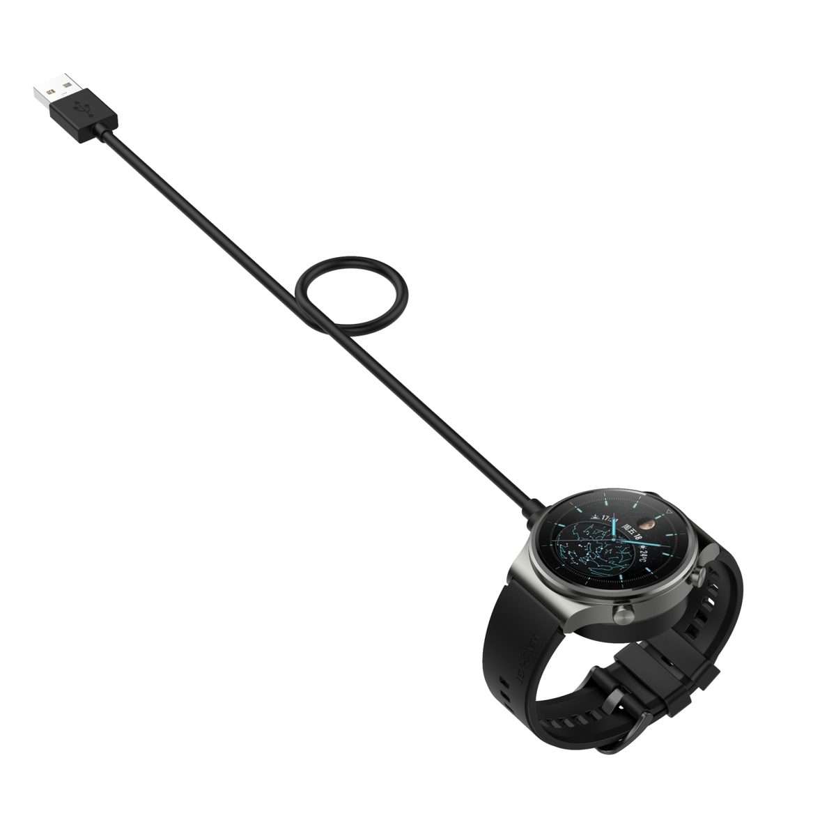 Smart Watch Magnetic Charging Cable, Length: 1m, Split Version(Black)