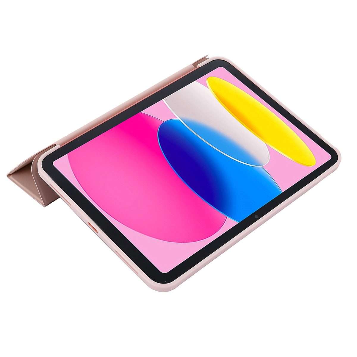 For iPad 2025 / 2022 Tri-fold Holder Tablet Leather Case(Pink)