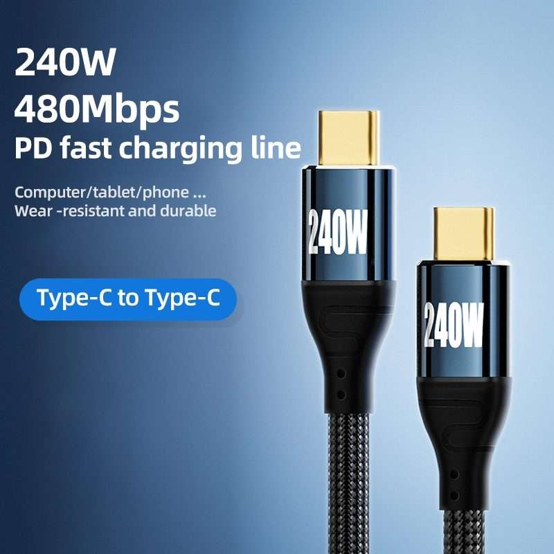 PD 240W Type-C to Type-C Fast Charge Data Cable, Length:1.5m