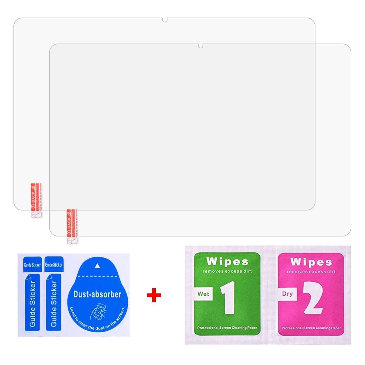 For Honor Pad 10 / Pad V8 Pro / Pad 9 2pcs 9H 2.5D Explosion-proof Tempered Tablet Glass Film