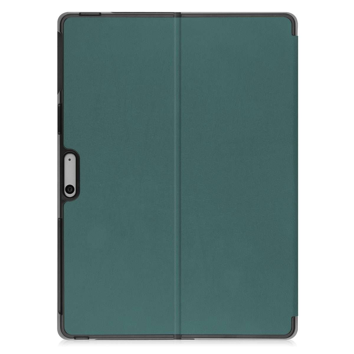 For Microsoft Surface Pro 9 Custer Pure Color Holder Leather Tablet Case(Green)