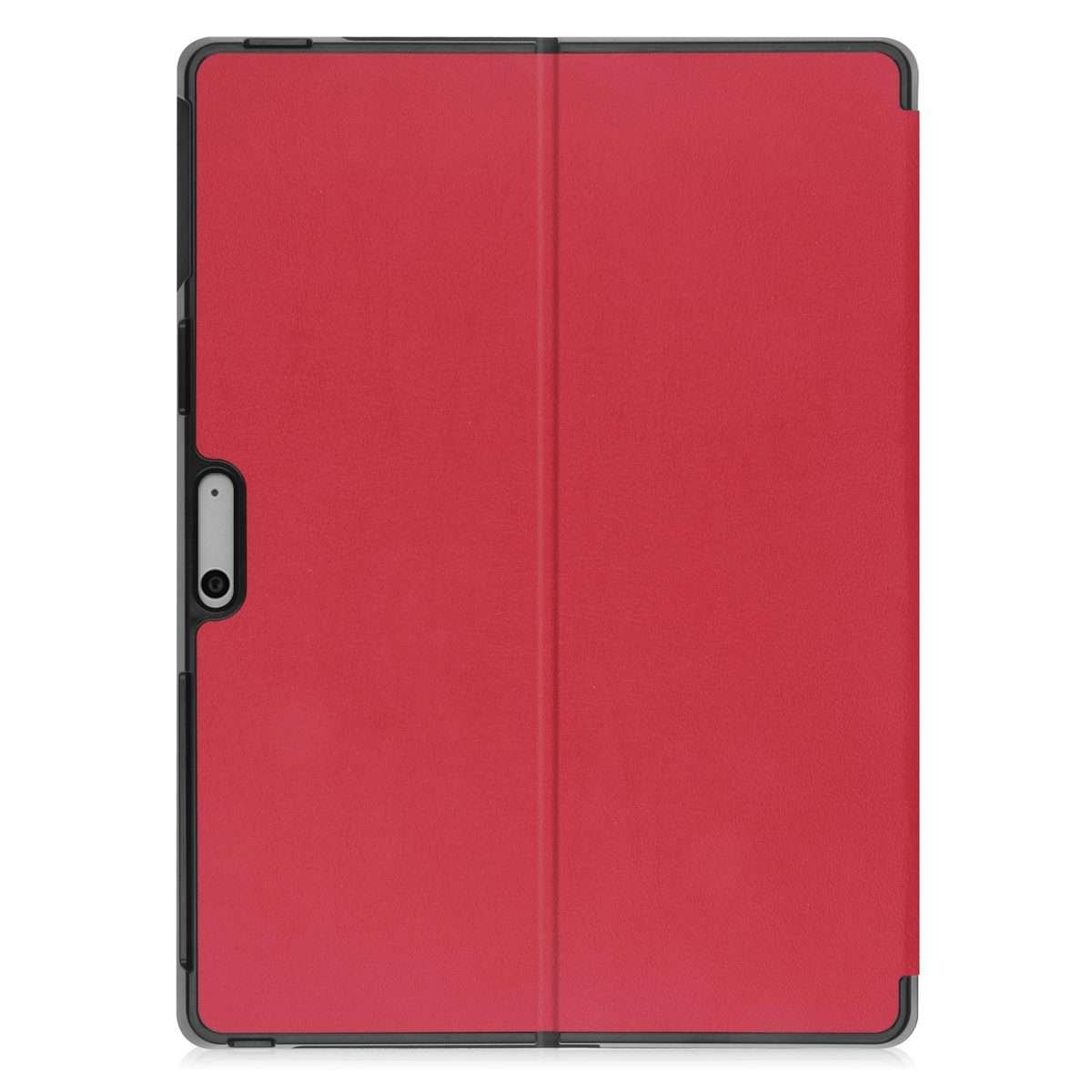 For Microsoft Surface Pro 9 Custer Pure Color Holder Leather Tablet Case(Red)