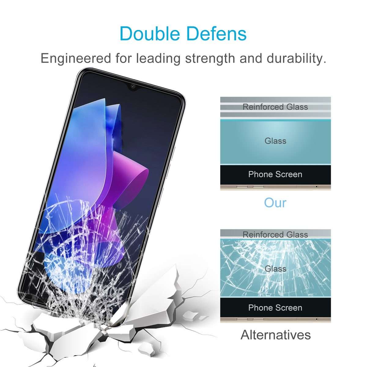 For TECNO Pop 7 Pro 10pcs 0.26mm 9H 2.5D Tempered Glass Film