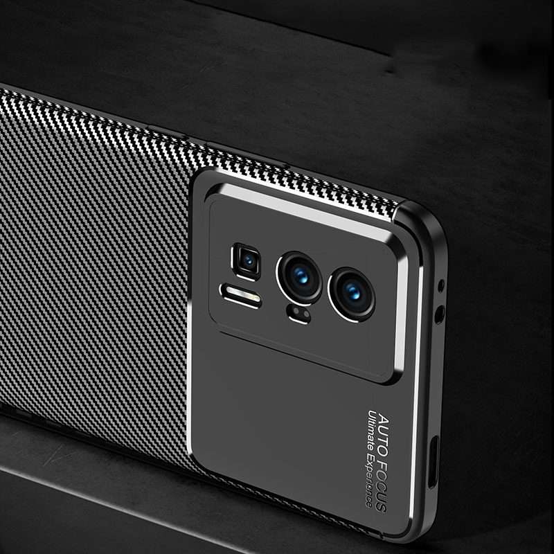 For Xiaomi Redmi K60 Pro Carbon Fiber Texture Shockproof TPU Phone Case(Black)