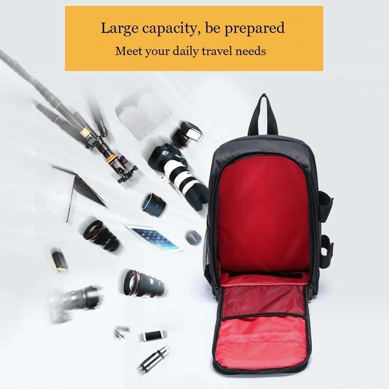 Outdoor Camera Backpack Waterproof Photography Camera Shoulders Bag, Size:33.5x25.5x15.5cm(Red)