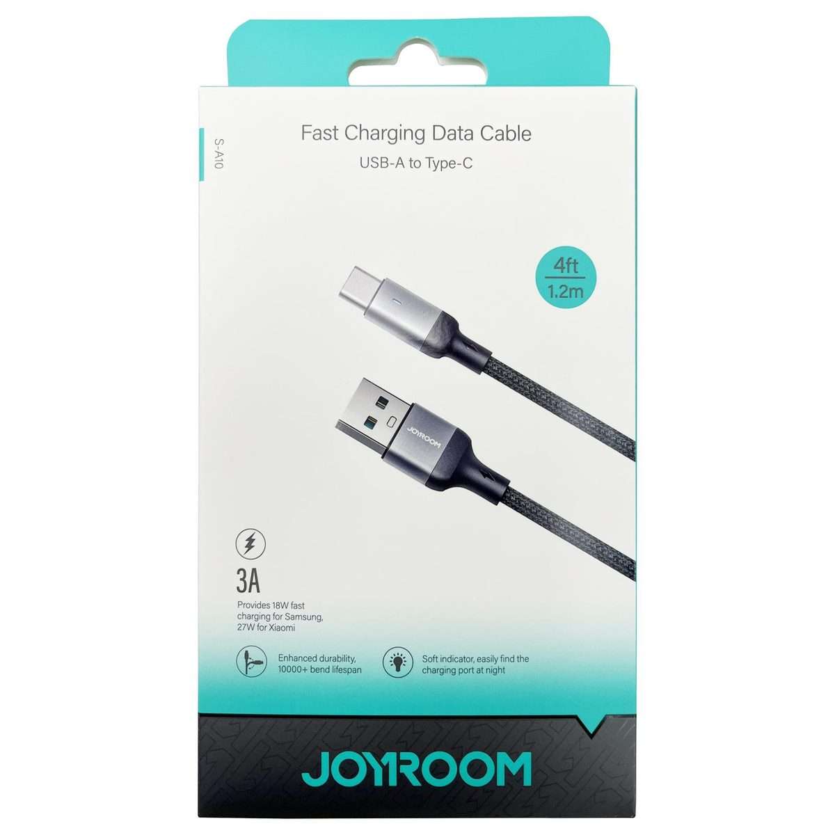 JOYROOM S-UC027A10 Extraordinary Series 3A USB-A to USB-C / Type-C Fast Charging Data ... (Black)