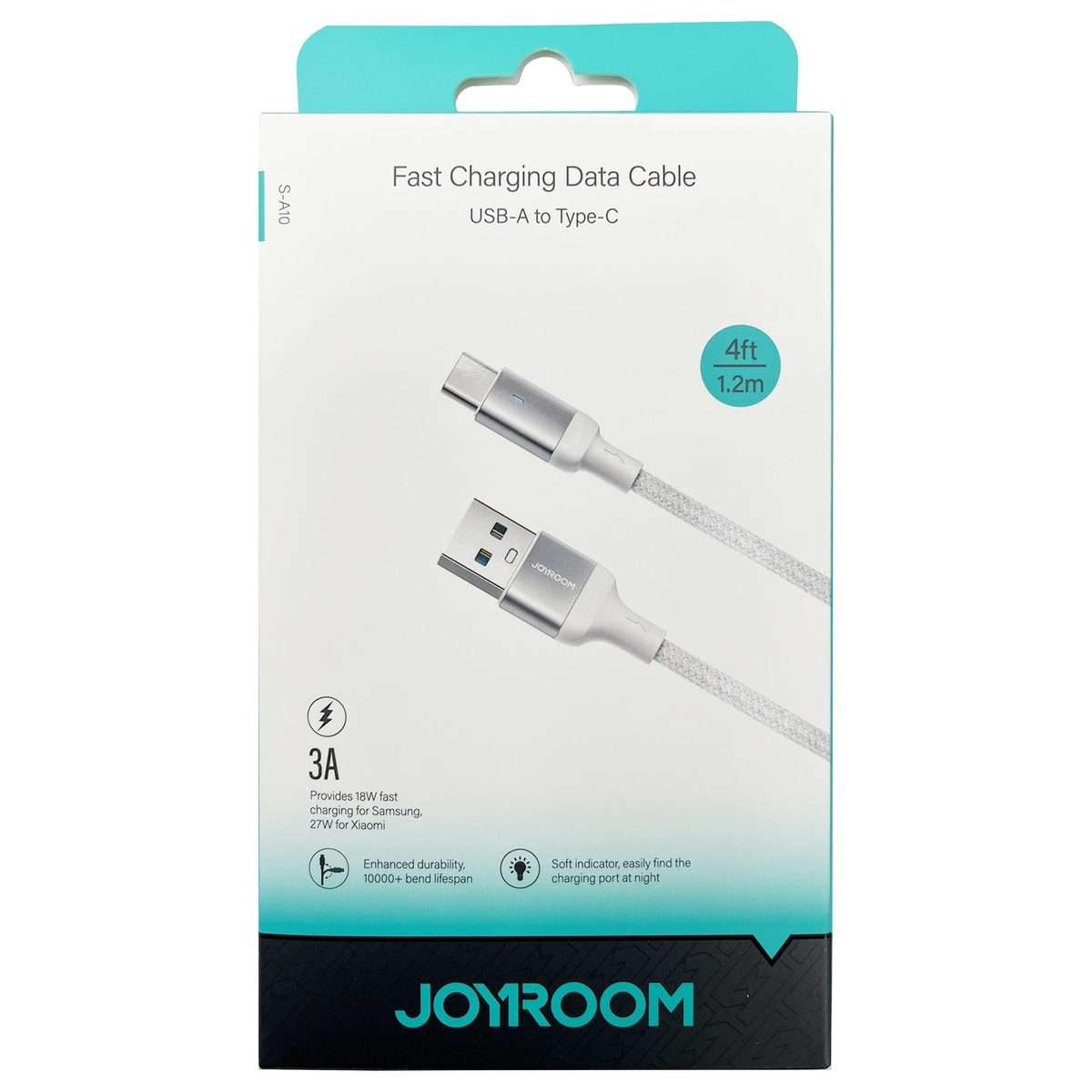 JOYROOM S-UC027A10 Extraordinary Series 3A USB-A to USB-C / Type-C Fast Charging Data ... (White)