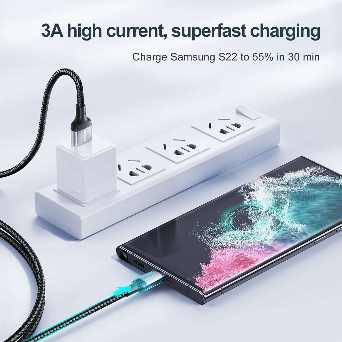 JOYROOM S-UC027A10 Extraordinary Series 3A USB-A to USB-C / Type-C Fast Charging Data ... (White)